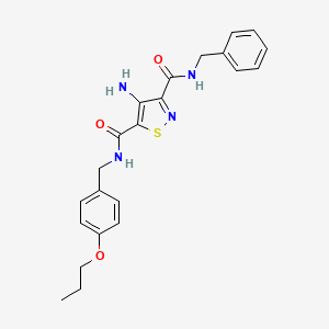 4-amino-N~3~-benzyl-N~5~-(4-propoxybenzyl)-1,2-thiazole-3,5-dicarboxamide