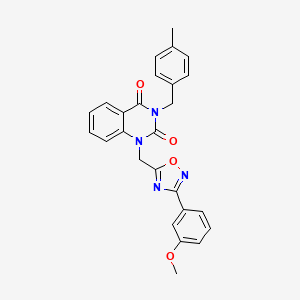 1-((3-(3-methoxyphenyl)-1,2,4-oxadiazol-5-yl)methyl)-3-(4-methylbenzyl)quinazoline-2,4(1H,3H)-dione