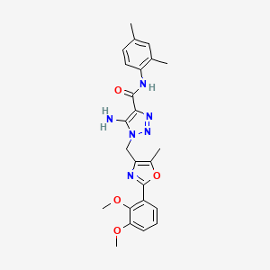 5-amino-1-{[2-(2,3-dimethoxyphenyl)-5-methyl-1,3-oxazol-4-yl]methyl}-N-(2,4-dimethylphenyl)-1H-1,2,3-triazole-4-carboxamide