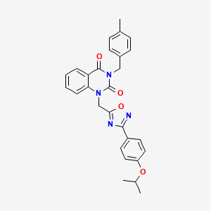 1-((3-(4-isopropoxyphenyl)-1,2,4-oxadiazol-5-yl)methyl)-3-(4-methylbenzyl)quinazoline-2,4(1H,3H)-dione