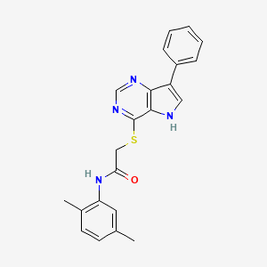 N-(2,5-Dimethylphenyl)-2-({7-phenyl-5H-pyrrolo[3,2-D]pyrimidin-4-YL}sulfanyl)acetamide