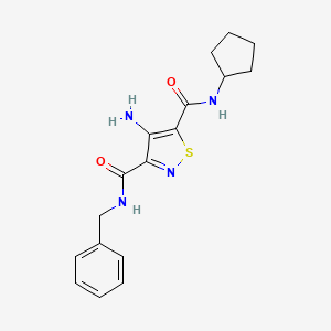 4-amino-N~3~-benzyl-N~5~-cyclopentyl-1,2-thiazole-3,5-dicarboxamide