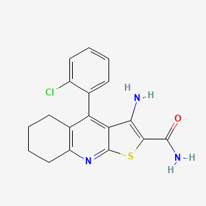 3-Amino-4-(2-chlorophenyl)-5,6,7,8-tetrahydrothieno[2,3-b]quinoline-2-carboxamide