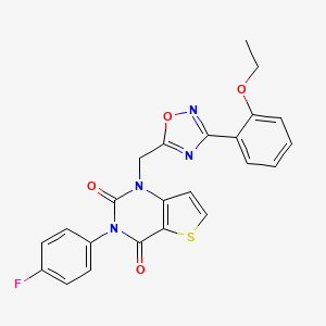 1-((3-(2-ethoxyphenyl)-1,2,4-oxadiazol-5-yl)methyl)-3-(4-fluorophenyl)thieno[3,2-d]pyrimidine-2,4(1H,3H)-dione