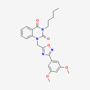 1-((3-(3,5-dimethoxyphenyl)-1,2,4-oxadiazol-5-yl)methyl)-3-pentylquinazoline-2,4(1H,3H)-dione