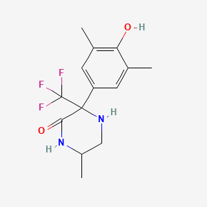 3-(4-Hydroxy-3,5-dimethylphenyl)-6-methyl-3-(trifluoromethyl)piperazin-2-one