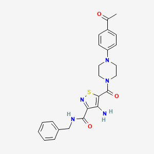 5-{[4-(4-acetylphenyl)piperazin-1-yl]carbonyl}-4-amino-N-benzyl-1,2-thiazole-3-carboxamide