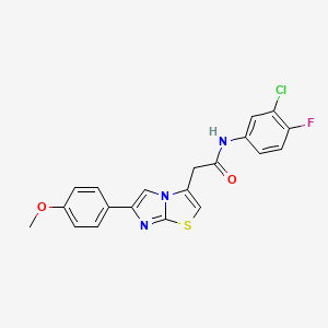 N-(3-chloro-4-fluorophenyl)-2-(6-(4-methoxyphenyl)imidazo[2,1-b]thiazol-3-yl)acetamide