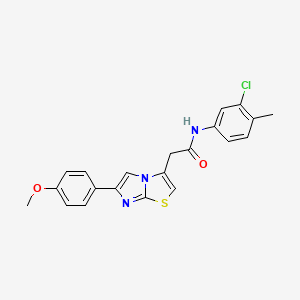 N-(3-chloro-4-methylphenyl)-2-[6-(4-methoxyphenyl)imidazo[2,1-b][1,3]thiazol-3-yl]acetamide