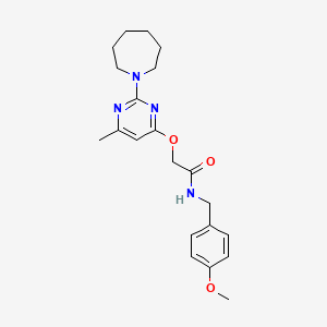 2-{[2-(azepan-1-yl)-6-methylpyrimidin-4-yl]oxy}-N-(4-methoxybenzyl)acetamide