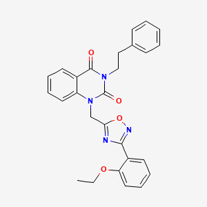 1-((3-(2-ethoxyphenyl)-1,2,4-oxadiazol-5-yl)methyl)-3-phenethylquinazoline-2,4(1H,3H)-dione