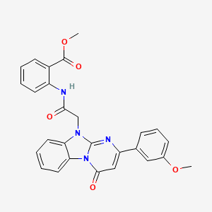 methyl 2-({[2-(3-methoxyphenyl)-4-oxopyrimido[1,2-a]benzimidazol-10(4H)-yl]acetyl}amino)benzoate