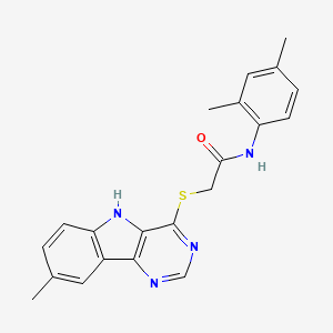 N-(2,4-Dimethylphenyl)-2-({8-methyl-5H-pyrimido[5,4-B]indol-4-YL}sulfanyl)acetamide