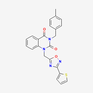 3-(4-methylbenzyl)-1-((3-(thiophen-2-yl)-1,2,4-oxadiazol-5-yl)methyl)quinazoline-2,4(1H,3H)-dione