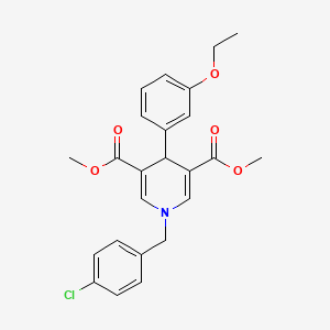 Dimethyl 1-(4-chlorobenzyl)-4-(3-ethoxyphenyl)-1,4-dihydropyridine-3,5-dicarboxylate