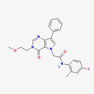 N-(4-fluoro-2-methylphenyl)-2-[3-(2-methoxyethyl)-4-oxo-7-phenyl-3,4-dihydro-5H-pyrrolo[3,2-d]pyrimidin-5-yl]acetamide