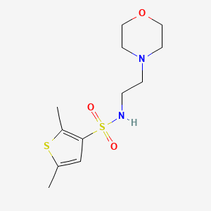 molecular formula C12H20N2O3S2 B11202107 2,5-dimethyl-N-[2-(morpholin-4-yl)ethyl]thiophene-3-sulfonamide 