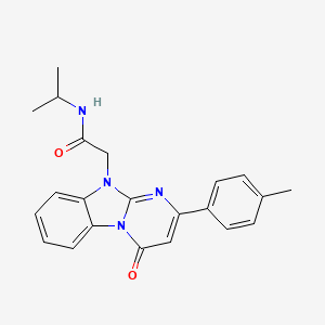 2-[2-(4-methylphenyl)-4-oxopyrimido[1,2-a]benzimidazol-10(4H)-yl]-N-(propan-2-yl)acetamide