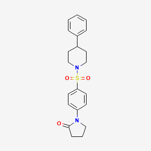 1-{4-[(4-Phenyl-1-piperidinyl)sulfonyl]phenyl}-2-pyrrolidinone