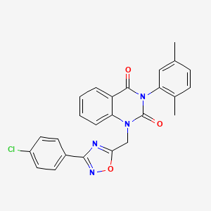 1-((3-(4-chlorophenyl)-1,2,4-oxadiazol-5-yl)methyl)-3-(2,5-dimethylphenyl)quinazoline-2,4(1H,3H)-dione