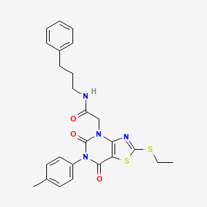 N-cyclopentyl-1-[2-({[(3,5-dimethylphenyl)amino]carbonyl}amino)ethyl]-1H-1,2,3-benzotriazole-5-carboxamide