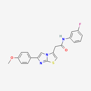 N-(3-fluorophenyl)-2-(6-(4-methoxyphenyl)imidazo[2,1-b]thiazol-3-yl)acetamide