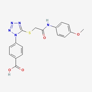 4-[5-({2-[(4-methoxyphenyl)amino]-2-oxoethyl}sulfanyl)-1H-tetrazol-1-yl]benzoic acid