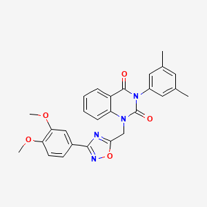 1-((3-(3,4-dimethoxyphenyl)-1,2,4-oxadiazol-5-yl)methyl)-3-(3,5-dimethylphenyl)quinazoline-2,4(1H,3H)-dione