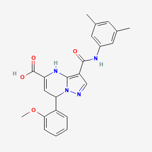 3-[(3,5-Dimethylphenyl)carbamoyl]-7-(2-methoxyphenyl)-4,7-dihydropyrazolo[1,5-a]pyrimidine-5-carboxylic acid