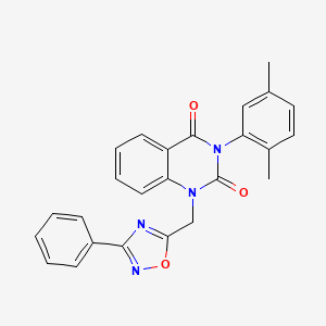 3-(2,5-dimethylphenyl)-1-((3-phenyl-1,2,4-oxadiazol-5-yl)methyl)quinazoline-2,4(1H,3H)-dione