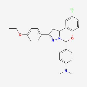 4-[9-chloro-2-(4-ethoxyphenyl)-1,10b-dihydropyrazolo[1,5-c][1,3]benzoxazin-5-yl]-N,N-dimethylaniline