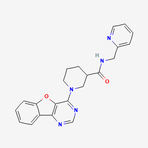 molecular formula C22H21N5O2 B11202245 1-([1]benzofuro[3,2-d]pyrimidin-4-yl)-N-(pyridin-2-ylmethyl)piperidine-3-carboxamide 