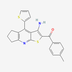 [3-Amino-4-(2-thienyl)-6,7-dihydro-5H-cyclopenta[B]thieno[3,2-E]pyridin-2-YL](4-methylphenyl)methanone