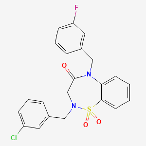 2-(3-chlorobenzyl)-5-(3-fluorobenzyl)-2,3-dihydrobenzo[f][1,2,5]thiadiazepin-4(5H)-one 1,1-dioxide