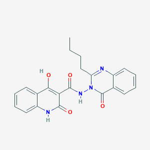 N-(2-butyl-4-oxoquinazolin-3(4H)-yl)-4-hydroxy-2-oxo-1,2-dihydroquinoline-3-carboxamide