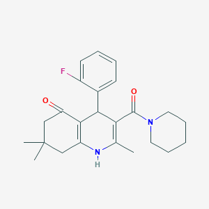 4-(2-fluorophenyl)-2,7,7-trimethyl-3-(piperidin-1-ylcarbonyl)-4,6,7,8-tetrahydroquinolin-5(1H)-one