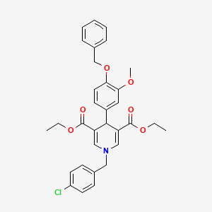 Diethyl 4-[4-(benzyloxy)-3-methoxyphenyl]-1-(4-chlorobenzyl)-1,4-dihydropyridine-3,5-dicarboxylate