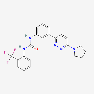 1-{3-[6-(Pyrrolidin-1-YL)pyridazin-3-YL]phenyl}-3-[2-(trifluoromethyl)phenyl]urea