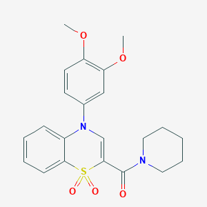 (4-(3,4-dimethoxyphenyl)-1,1-dioxido-4H-benzo[b][1,4]thiazin-2-yl)(piperidin-1-yl)methanone