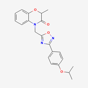 4-((3-(4-isopropoxyphenyl)-1,2,4-oxadiazol-5-yl)methyl)-2-methyl-2H-benzo[b][1,4]oxazin-3(4H)-one