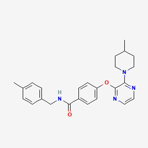 N-(4-methylbenzyl)-4-{[3-(4-methylpiperidin-1-yl)pyrazin-2-yl]oxy}benzamide