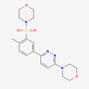 molecular formula C19H24N4O4S B11202368 4-{6-[4-Methyl-3-(morpholine-4-sulfonyl)phenyl]pyridazin-3-YL}morpholine 