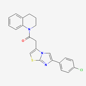 2-(6-(4-chlorophenyl)imidazo[2,1-b]thiazol-3-yl)-1-(3,4-dihydroquinolin-1(2H)-yl)ethanone