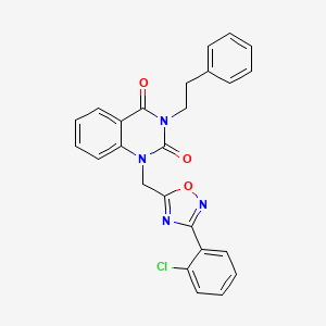 1-((3-(2-chlorophenyl)-1,2,4-oxadiazol-5-yl)methyl)-3-phenethylquinazoline-2,4(1H,3H)-dione