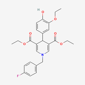 Diethyl 4-(3-ethoxy-4-hydroxyphenyl)-1-(4-fluorobenzyl)-1,4-dihydropyridine-3,5-dicarboxylate