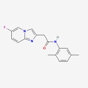 N-(2,5-Dimethylphenyl)-2-{6-fluoroimidazo[1,2-A]pyridin-2-YL}acetamide