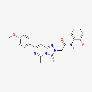 molecular formula C21H18FN5O3 B11202470 N-(2-fluorophenyl)-2-[7-(4-methoxyphenyl)-5-methyl-3-oxo[1,2,4]triazolo[4,3-c]pyrimidin-2(3H)-yl]acetamide 