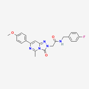 molecular formula C22H20FN5O3 B11202481 N-(4-fluorobenzyl)-2-[7-(4-methoxyphenyl)-5-methyl-3-oxo[1,2,4]triazolo[4,3-c]pyrimidin-2(3H)-yl]acetamide 