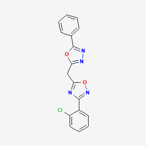 3-(2-Chlorophenyl)-5-[(5-phenyl-1,3,4-oxadiazol-2-yl)methyl]-1,2,4-oxadiazole