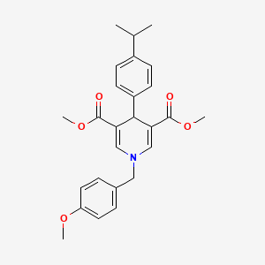 Dimethyl 1-(4-methoxybenzyl)-4-[4-(propan-2-yl)phenyl]-1,4-dihydropyridine-3,5-dicarboxylate